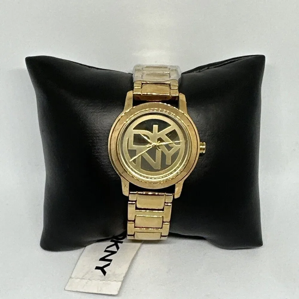DKNY NY8876 Women's Gold Stainless Steel Analog Dial Quartz Wristwatch HME565